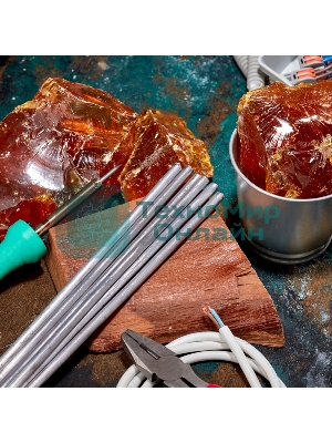 Припой пруток Rexant ПОС-30, Ø8мм, длина 400мм, ГОСТ 21931-76, олово 30%, свинец 70% (упак. 5 кг)