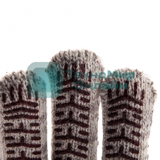 Перчатки трикотажные Сибртех усиленные, гелевое ПВХ-покрытие, 7 класс, бело-серый меланж