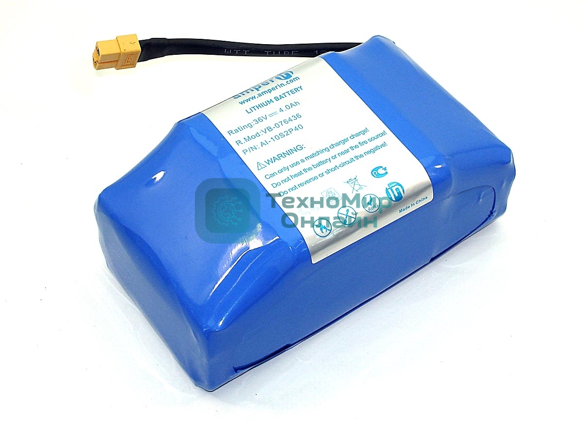 Аккумулятор Amperin 10S2P для гироскутера 36V 4.0А·ч Li-ion