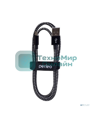 Кабель PERFEO USB2.0 A вилка - Micro USB вилка, черно-белый, 1 м. (U4801)