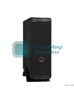 Компьютерный корпус MiniITX ExeGate EX268697RUS MI-208 Black, miniITX/mATX, без БП, 2хUSB, Audio