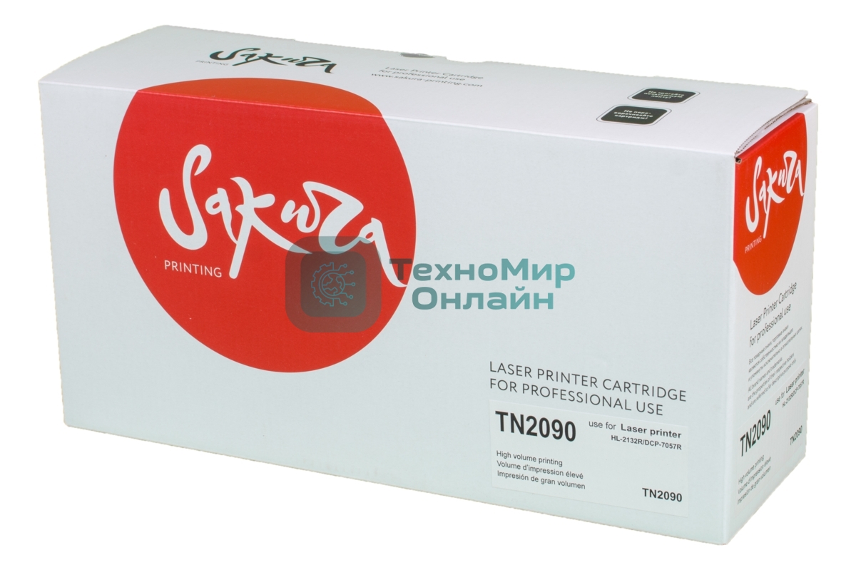 Картридж лазерный Sakura TN2090 для Brother DCP-7057, HL-2132, 1000 к.