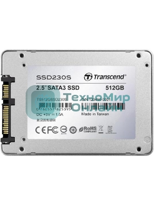 Накопитель SSD Transcend 230S, 512Gb, SATA III, 2.5
