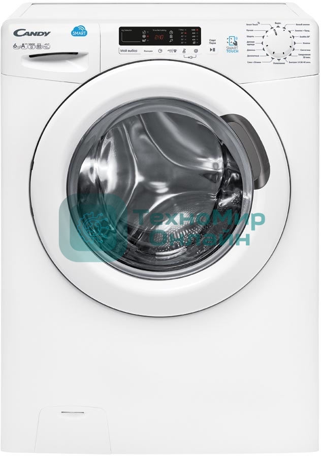 Стиральная машина CANDY CS4 1062D1/2-07 / 2D дисплей, NFC, Smart Touch (загрузка программ)