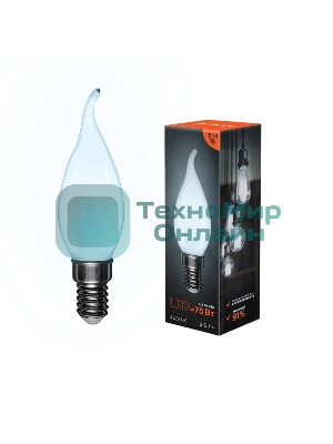 Лампа светодиодная филаментная Rexant Свеча на ветру CN37 9.5 Вт 915 Лм 4000K E14 матовая колба