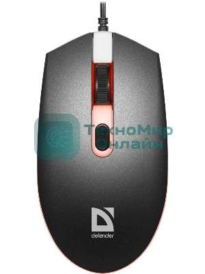 Мышь проводная Defender Dot MB-986 черный, 1600 dpi, USB, кнопки - 4