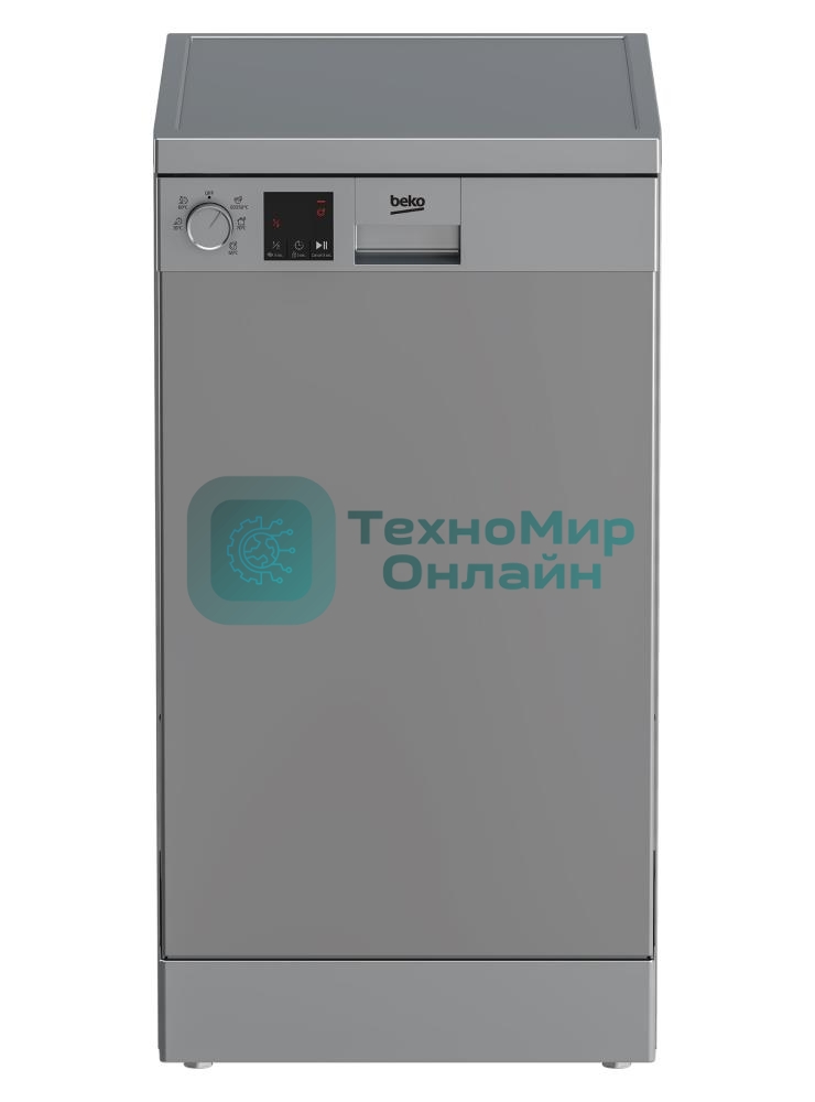 Посудомоечная машина Beko DVS050R02S, серебристый, 44.8 см, 10 компл., сушка конденсационная, 49 дБ, класс A+