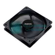 Вентилятор для корпуса Digma DFAN-120-9 черный, 120 мм, 1200 об/мин, 23 дБ, 4 pin