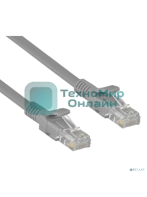 Патч-корд Exegate UTP-RJ45-RJ45-5e-CU-1,5M-GY, UTP, cat.5e, 1.5м, медь, серый
