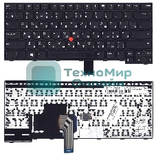 Клавиатура для ноутбука Lenovo Thinkpad E470 E475 черная с указателем