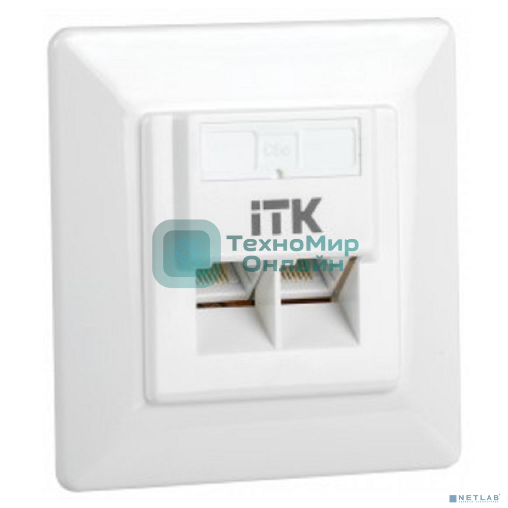 Внутренняя информационная розетка Itk CS2-1C5EU-2-1 RJ45 кат.5E UTP 2 порта