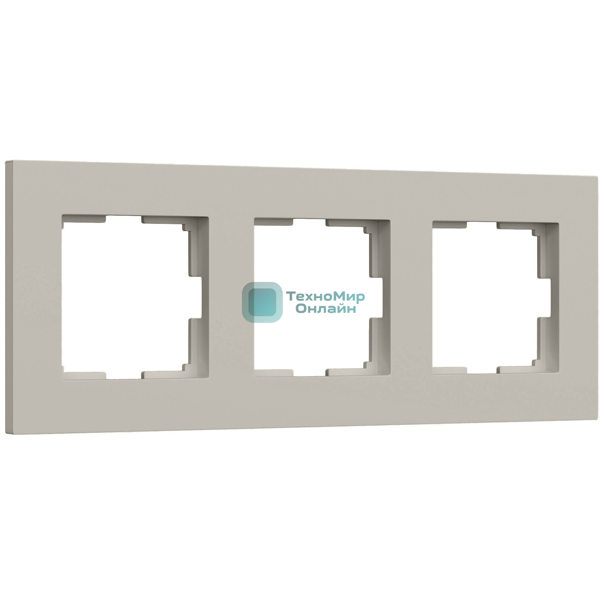 Рамка на 3 поста Slab (дымчатый софт) W0032917