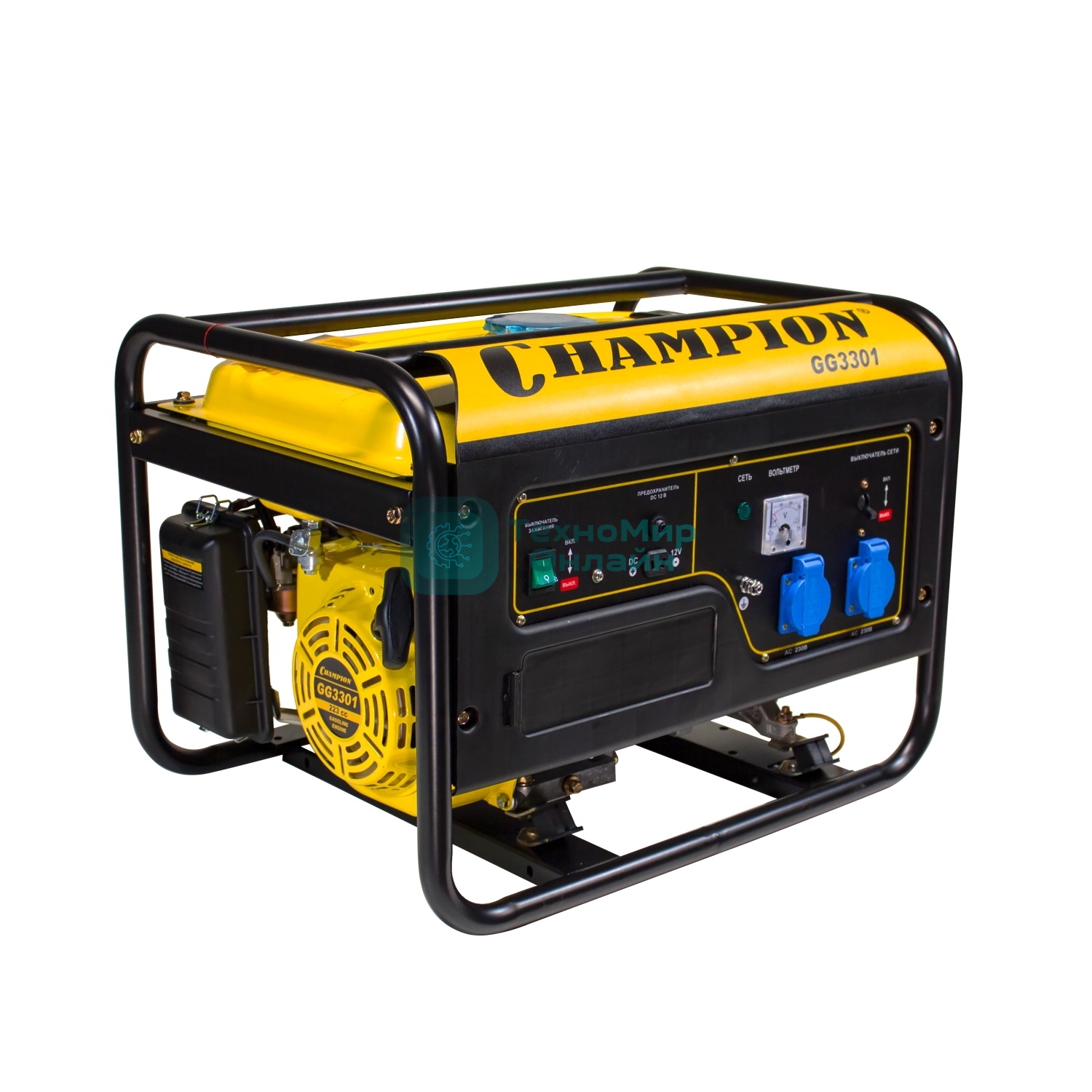 Электрогенератор бензиновый Champion GG3301, 3.1 кВт, 96 дБ, 46 кг