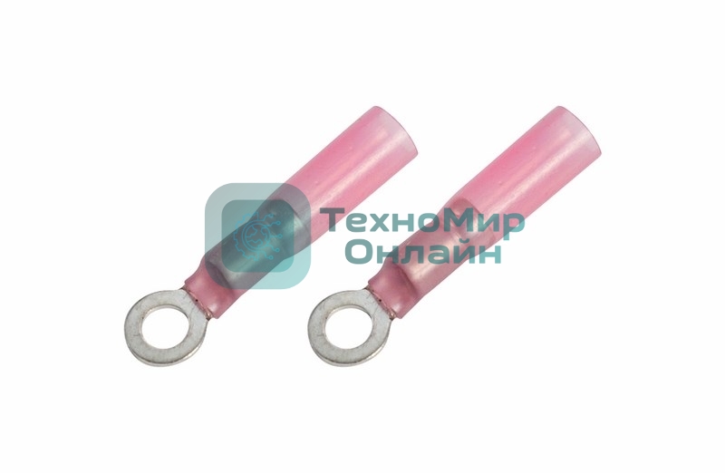 Наконечник кольцевой изолированный термоусаживаемый Rexant ø 4.3 мм 0.5-1.5 мм² (НКи-т 1.5-4/НКи-т1,25-4) красный