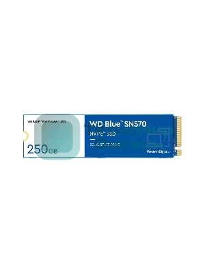 Накопитель SSD WD 250Gb, PCIe 3.0 x4, M.2 2280, Blue SN570 NVMe, R/W 3300/1200