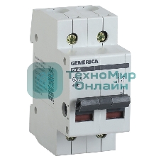 Выключатель нагрузки IEK MNV15-2-063 (мини-рубильник) ВН-32 2Р 63А GENERICA