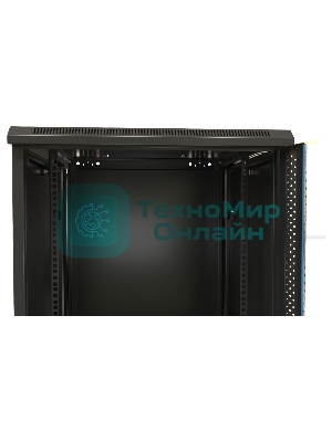 Шкаф настенный Hyperline TWB-0966-SR-RAL9004 19-дюймовый (19