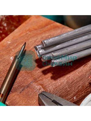 Припой пруток Rexant ПОС-30, Ø8мм, длина 400мм, ГОСТ 21931-76, олово 30%, свинец 70% (упак. 5 кг)