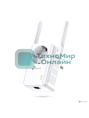 Сетевой адаптер TP-Link SOHO TL-WA860RE 300Mbps Wireless N Wall Plugged Range Extender with AC Passthrough, QCA(Atheros), 2T2R, 2.4GHz, 802.11b/g/n, 1 10/100Mbps LAN port, Range Extender button, Range Extender mode, suppo поставляется без кабеля RJ-45