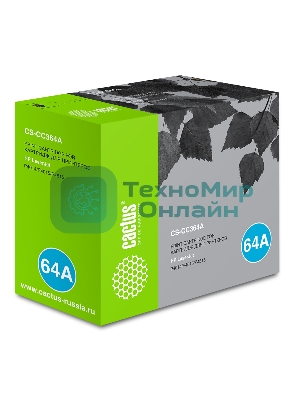 Картридж лазерный Cactus CS-CC364A черный (10000 стр.) для HP LaserJet P4014/P4015/P4515