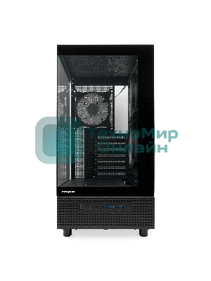 Компьютерный корпус HSPD F710, Panoramic Mid Tower, черный, TG, 0.5 SPCC, 3x120мм ARGb E-ATX, ATX, mATX, mITX 185/395/270мм 2x2.5