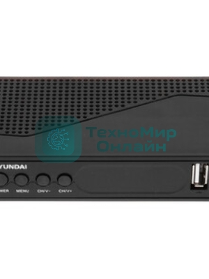 Приставка для цифрового ТВ Hyundai H-DVB500 черный, DVB-T2, DVB-T, DVB-C, HDMI, USB 2.0 х2