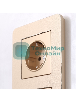 Рамка на 3 поста Platinum (шампань) W0032611
