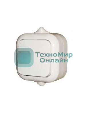 Выключатель 1-кл. ОП 10А IP44 белый БЕЛТИЗ А1 10-001