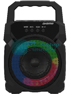 Портативная колонка Digma D-PS1500 черный 10 Вт 1.0 BT 10м 500mAh