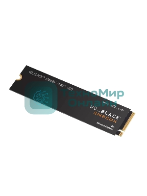Накопитель SSD WD 1Tb Black SN850X, M.2(22x80мм), NVMe, PCIe 4.0 x4, 3D TLC, R/W 7300/6300Mb/s, IOPs 800 000/1 100 000, TbW 600, DWPD 0.3 (12 мес.)