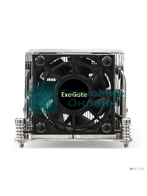 Кулер для процессора ExeGate ESNK-P0048AP4.PWM.2U.2011.Cu серебристый, 60 мм, алюминий/медь, 6800 об/мин, 52 дБ, 4 pin, 135 Вт, 64.5 мм