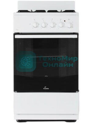 Плита Комбинированная Flama AK 1416 W белый (без крышки) реш.эмаль