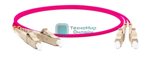 Кабельная сборка Hyperline FC-D2-504-LC/PR-LC/PR-H-10M-LSZH-BK Патч-корд волоконно-оптический (шнур) MM 50/125, OM4, MM 50/125, OM4, LC-LC, duplex, 10G/40G, LSZH, 10м, черный
