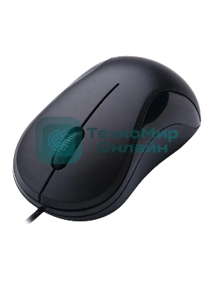 Мышь проводная Oklick 115S черный, 1200 dpi, USB, кнопки - 3