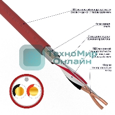 Кабель для пожарной сигнализации Rexant КПСВЭВнг(А)-LS 1x2x0,50 мм², бухта 200 м, 01-4860-1