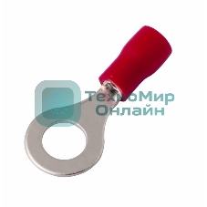 Наконечник кольцевой изолированный Rexant ø 6.5 мм 0.5-1.5 мм² (НКи 1.5-6/НКи 1,25-6) красный