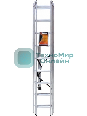 Лестницы, стремянки Вихрь Лестница алюминиевая трехсекционная ЛА 3х9