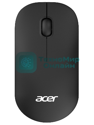 Мышь беспроводная Acer OMR130 черный, 1200 dpi, радиоканал, USB, кнопки - 3