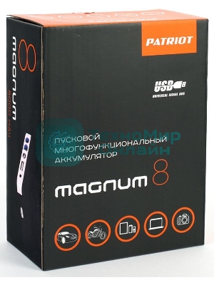Пусковой многофункциональный аккумулятор Patriot MAGNUM 8 650201608