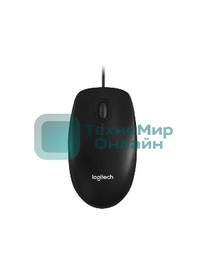 Мышь проводная Logitech M100/100R DARK/GREY (темно-серая/черная), 1000 dpi, USB, кнопки - 3