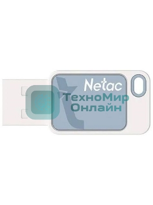 Флешка USB Netac UA31 (NT03UA31N-008G-20BL), 8Gb, USB 2.0, R/W 110/45, синий/белый