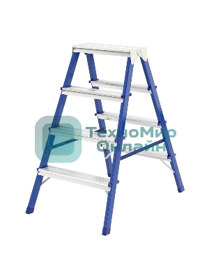 Стремянка Сибртех двусторонняя 4ст стальная