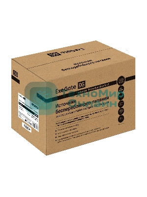 Комплект Источник бесперебойного питания EX295989RUS + батарея 33Aч EX285664RUS 2шт (инвертор, синус, для котла) ExeGate SineTower SZ-2000.LCD.AVR.3SH.1C13.USB <2000VA/1600W, чистый синусоида, LCD дисплей, AVR, 3*Schuko+1*C13, USB, линейно-интерактивный, Black> + батарея ExeGate HRL 12-33 (12В, 33Ач) 2шт