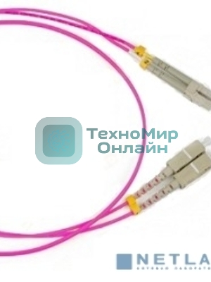 Патч-корд Hyperline FC-D2-504-LC/PR-LC/PR-H-10M-LSZH-MG Патч-корд волоконно-оптический (шнур) MM 50/125(OM4), LC-LC, duplex, LSZH, 10 м