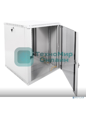 Шкаф телекомм. настенный разборный 15U (600х650) дверь стекло, черный