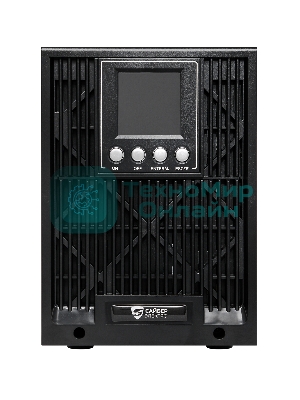 Источник бесперебойного питания Сайбер Электро ИБП ЭКСПЕРТ-II-1000 Онлайн, Напольное исполнение 1000ВА/900Вт USB/RS-232/SNMPslot (2 EURO + 1 IEC С13) (12В/7Ач. х 2)