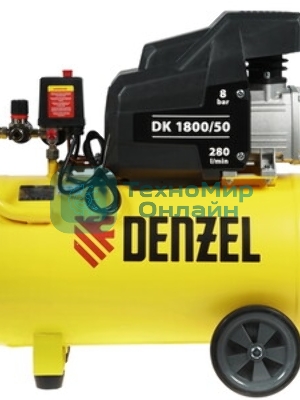 Компрессор воздушный Denzel DK1800/50,Х-PRO (58068) 1,8 кВт, 280л/мин, 50л