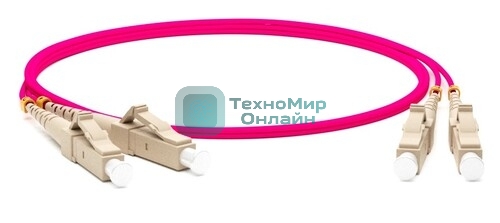 Кабель оптический Hyperline FC-D2-504-LC/PR-LC/PR-H-30M-LSZH-MG Патч-корд волоконно-оптический (шнур) MM 50/125, OM4, LC-LC, duplex, 10G/40G, LSZH, 30м