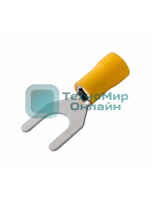 Наконечник вилочный изолированный Rexant 8.4 мм 4-6 мм² (НВи 6.0-8) желтый