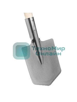 Лопата саперная Сибртех из нержавеющей стали, деревянный черенок